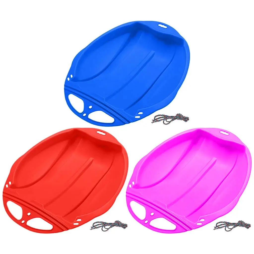 Plastic Sled Portable Toboggan Sleigh Single Plastic Pro Snow Sled Snow Sledding