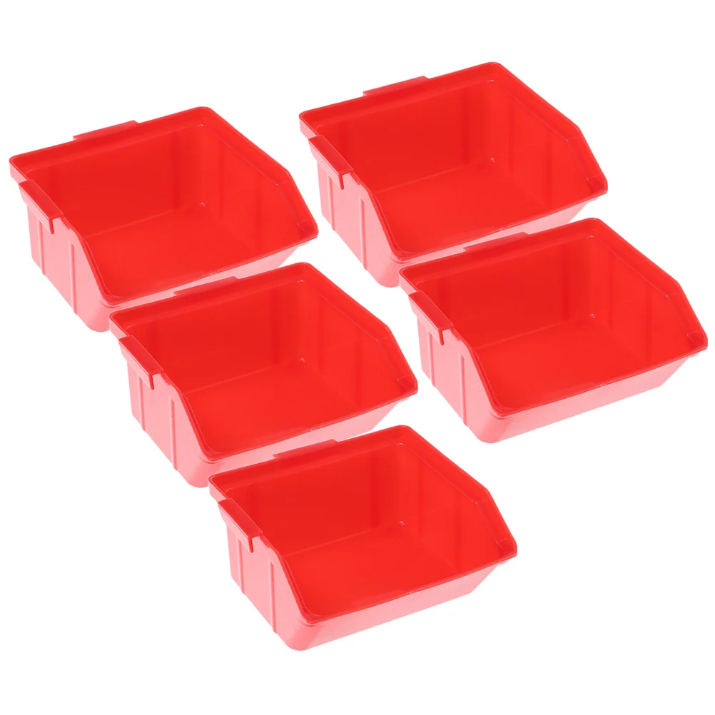 

5 Pcs Warehouse Parts Box Oblique Tools Storage Organizer Shed Bins Cubes Shelves Bead Garage Cabinets and System