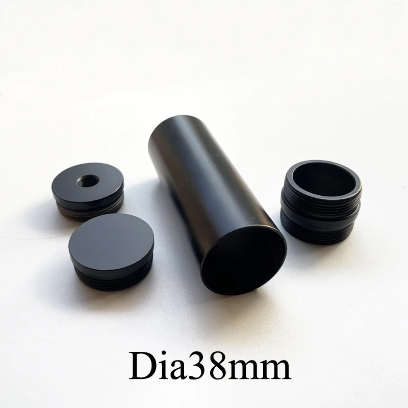 Dia38mm Female Thread Metal Hollow Tube Double Heads Inner Tooth Pipe For Lighting Accessories