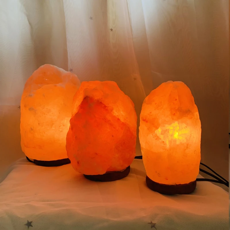 Lampe de sel naturel en pierre de cristal de l'Himalaya colorée, veilleuse  LED USB, lampe de table à lave pour chambre à coucher, chevet, décoration  d'intérieur - AliExpress