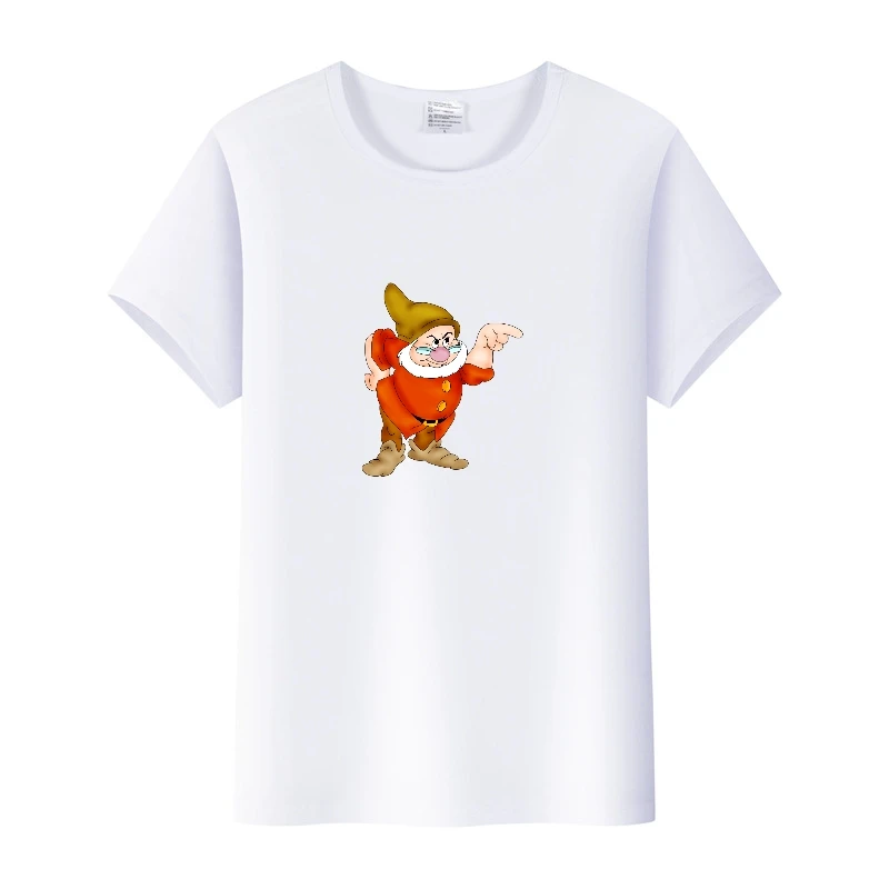 Cute Disney Cartoon Women Tees Seven Nani Shirt Uomo Vestiti Estivi Streetwear Anni '90 Top T-Shirt Bianche Camicetta Da Uomo A Maniche Corte