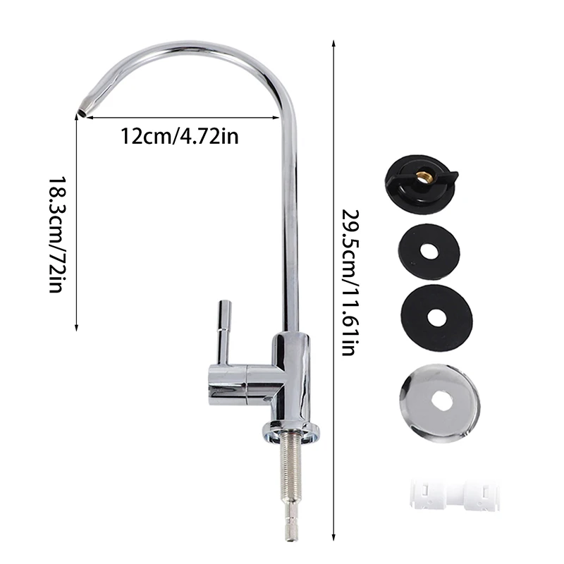 Direct Drinking Faucet Stainless Steel Kitchen Water Faucet 1/4 Inch Connect Hose Reverse Osmosis Filters Kitchen Water Purifier
