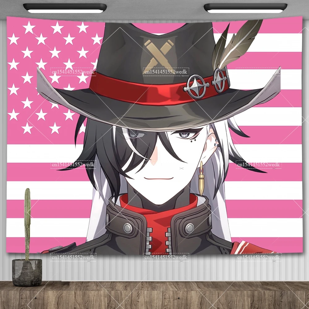 Boothill Tapestry Honkai Star Rail Wall Hanging Cartoons Anime Room Decor Aesthetic Manga Home Decoration