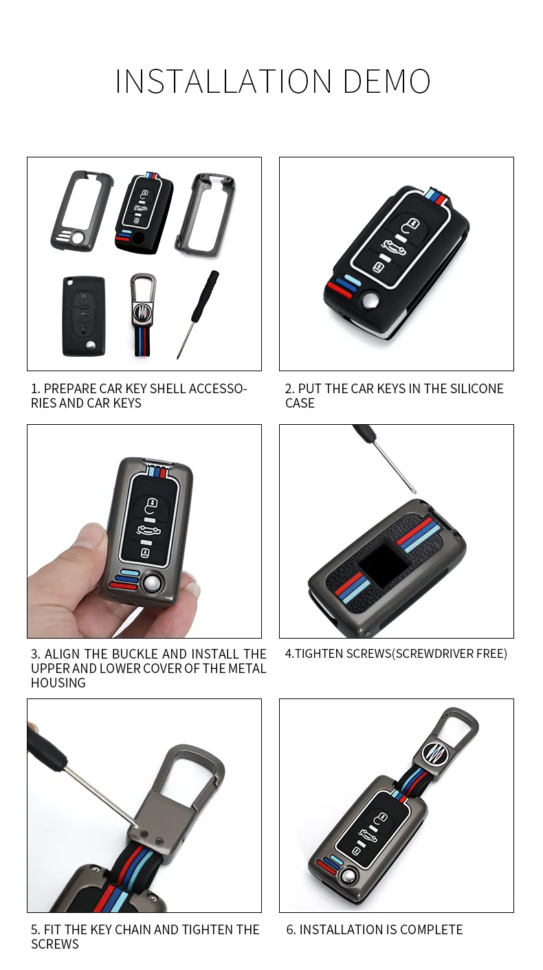 Copertura a distanza del portachiavi dell'automobile della lega per Citroen C2 C3 C4 C5 DS3 DS4 Picasso Xsara per Peugeot RCZ 206 308 307 408 3008 5008 23 Copertura a distanza del portachiavi dell'automobile della lega per Citroen C2 C3 C4 C5 DS3 DS4 Picasso Xsara per Peugeot RCZ 206 308 307 408 3008 5008 - Sd7ecc09a638e4980bdeaac96187eed44O