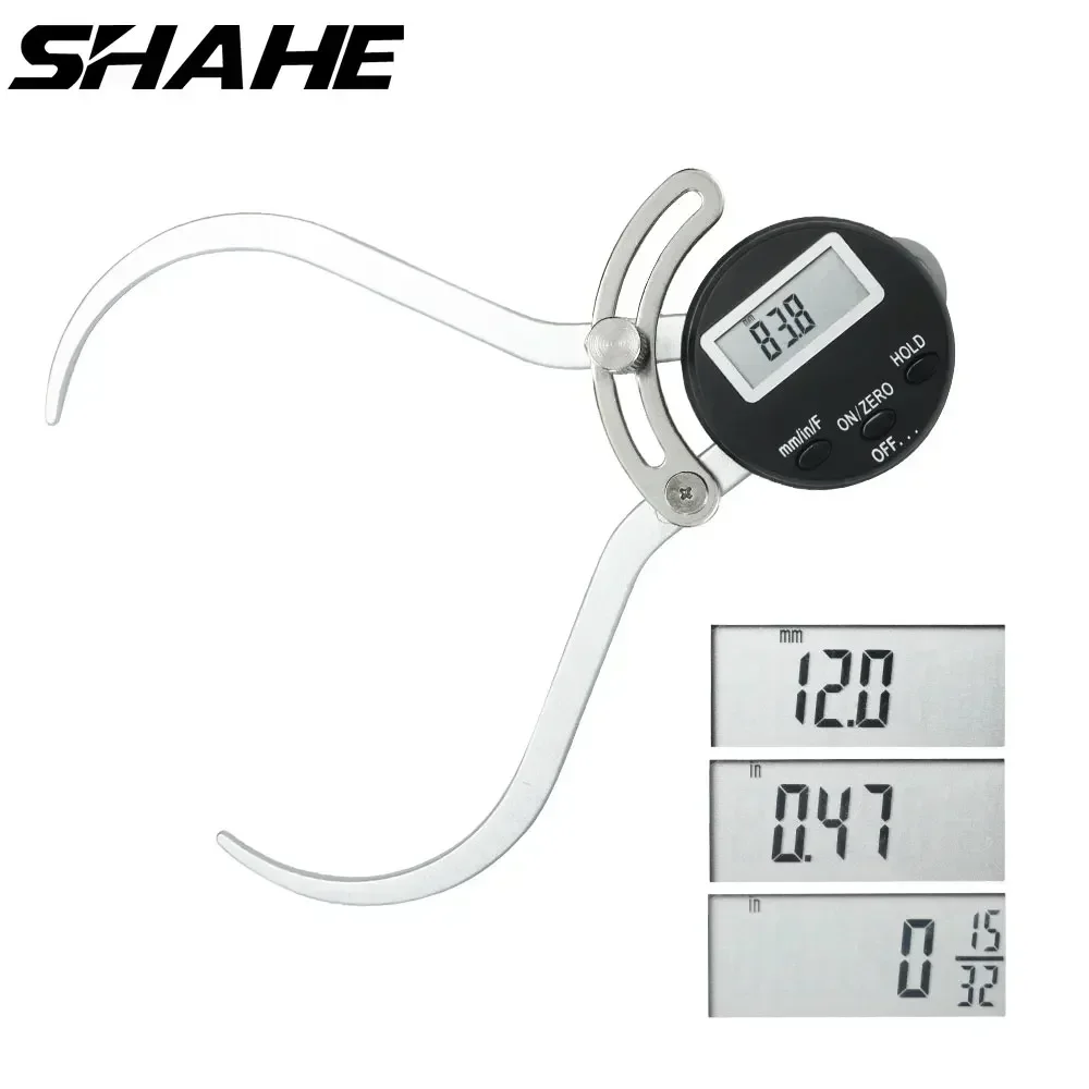 SHAHE digital outside caliper 150 mm 6 inch Fraction mm in Thickness Gauge Outside Electronic Caliper Gauge for woodworking, electronic outside caliper thickness gauge for precise measurement in woodworking