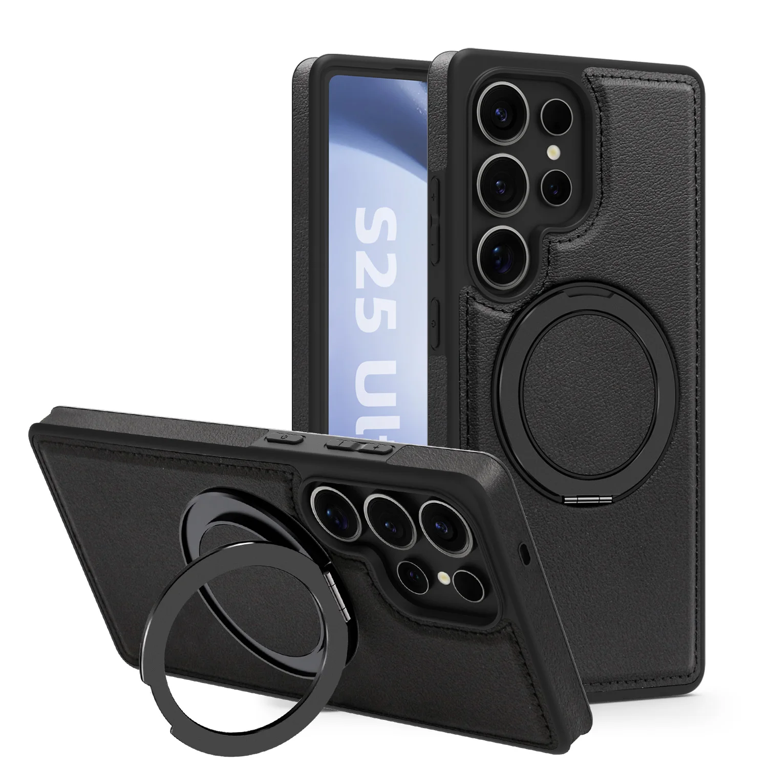 360° Rotating Magnetic PU Leather Shockproof Case with Bracket