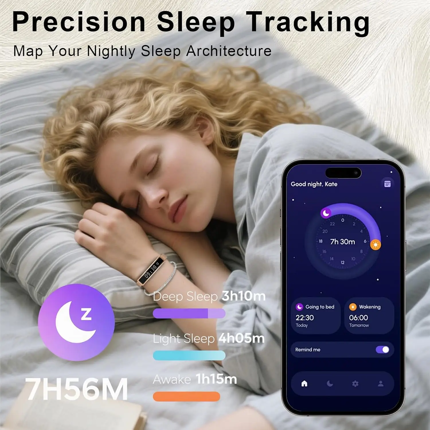 2026 Health Treatment Smart Bracelet Men Women Fitness Sports Stress Heart rate Test Waterproof Pedometer Ultralight Smart Watch