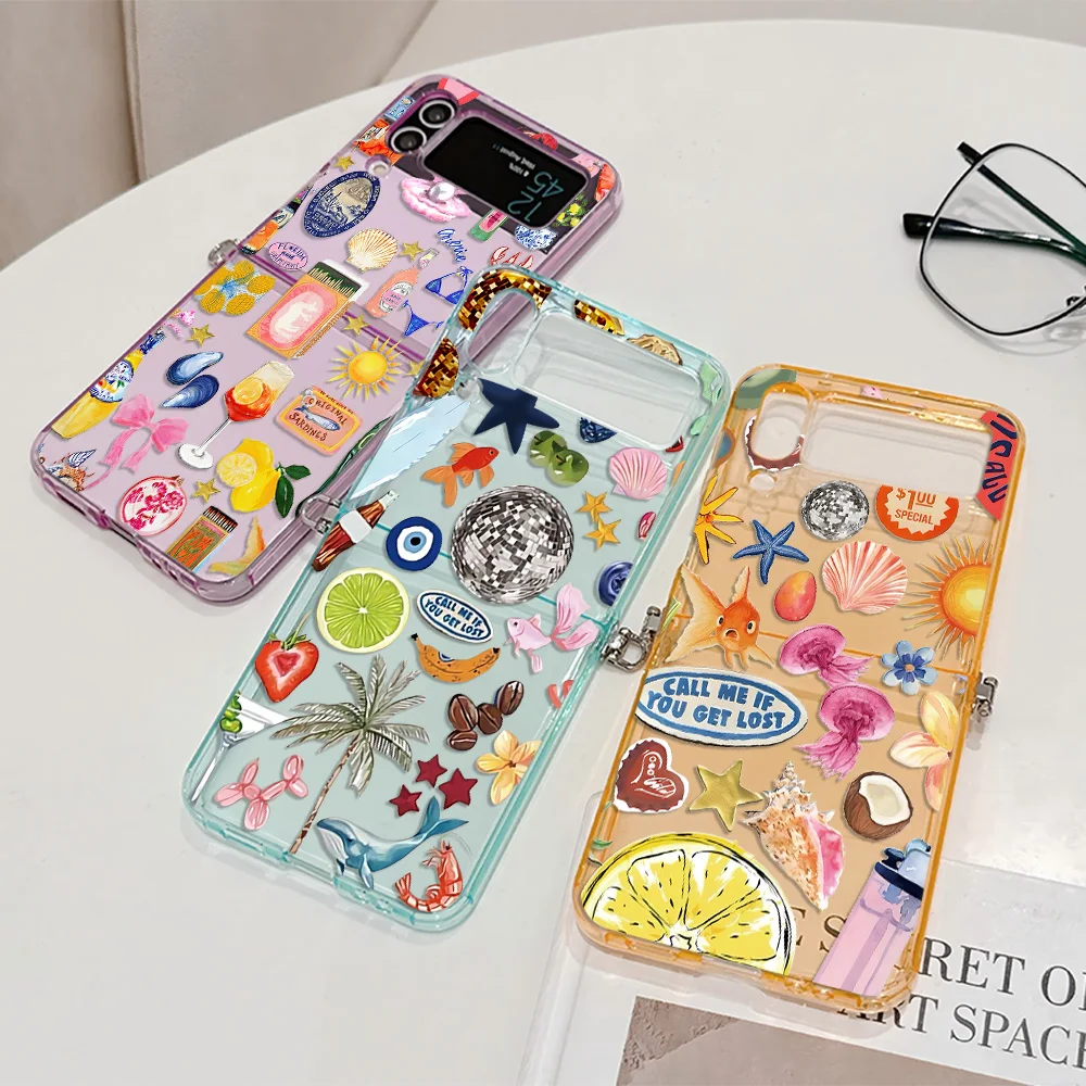 Seaside Scenery Wine & Lemon Semi-Transparent Phone Case