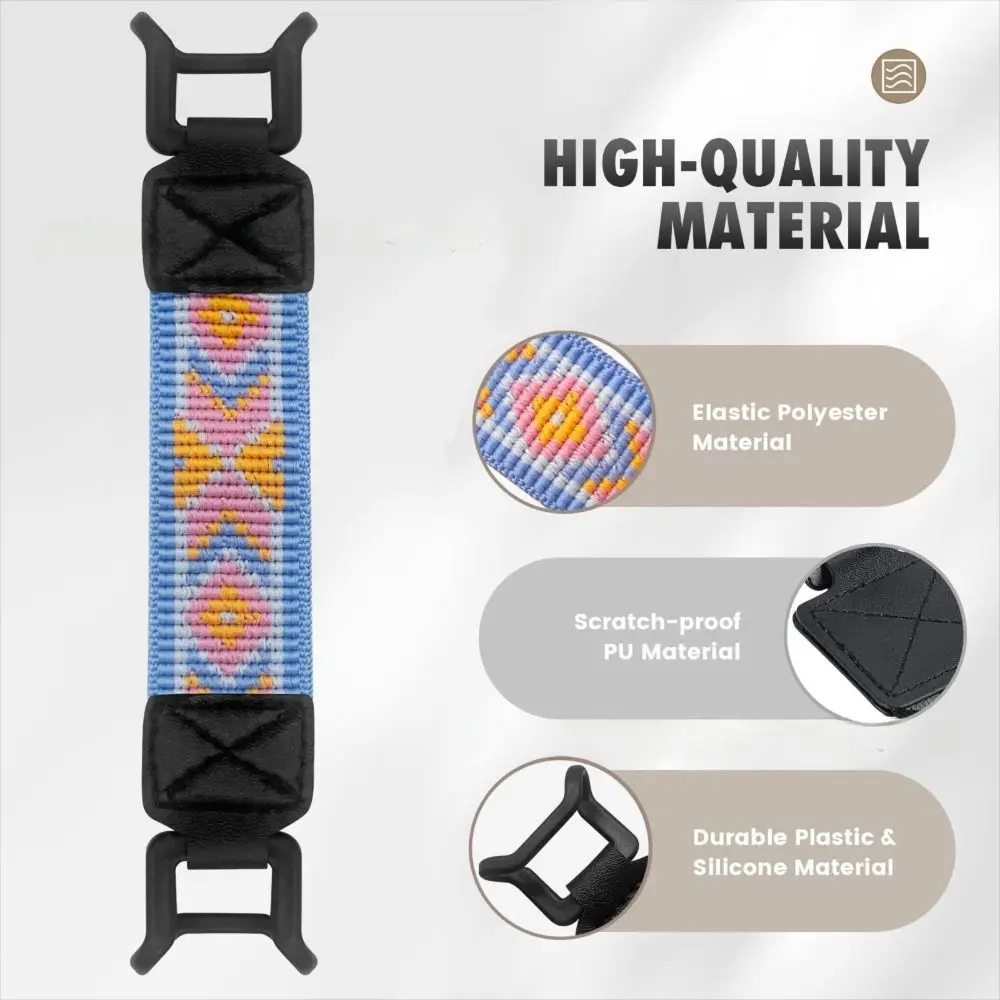 PU Leather 6-8" eReader Secure Hand Strap Versatile High Elastic Tablet Finger Grip Holder for Kindle/Kobo/Voyaga/Lenovo