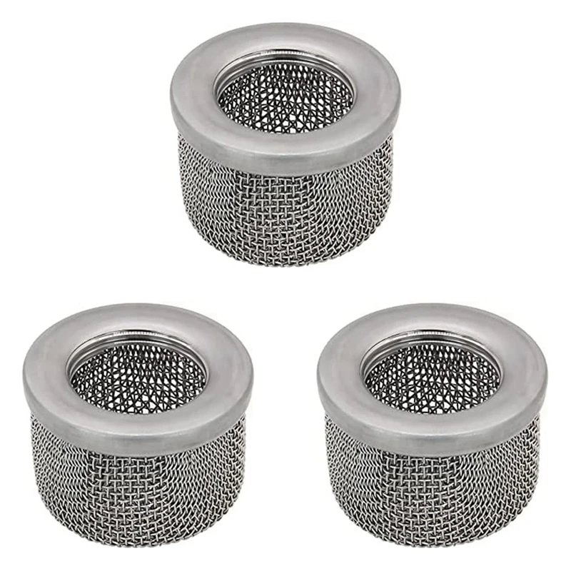3X 181072 Inlet Strainer Screen Filter With 1In NPT Thread For 795 1095 1500 Airless Paint Sprayer Suction Hose