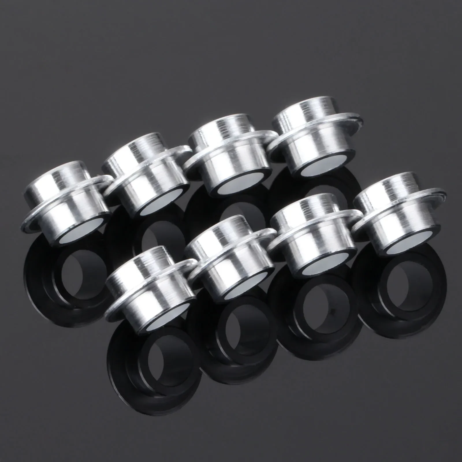 8 Pcs 8mm Aluminium Skateboard Scooter Bearing Spacers Skate Wheel Replacement Bearing Bushing For Roller Skates Skating Parts