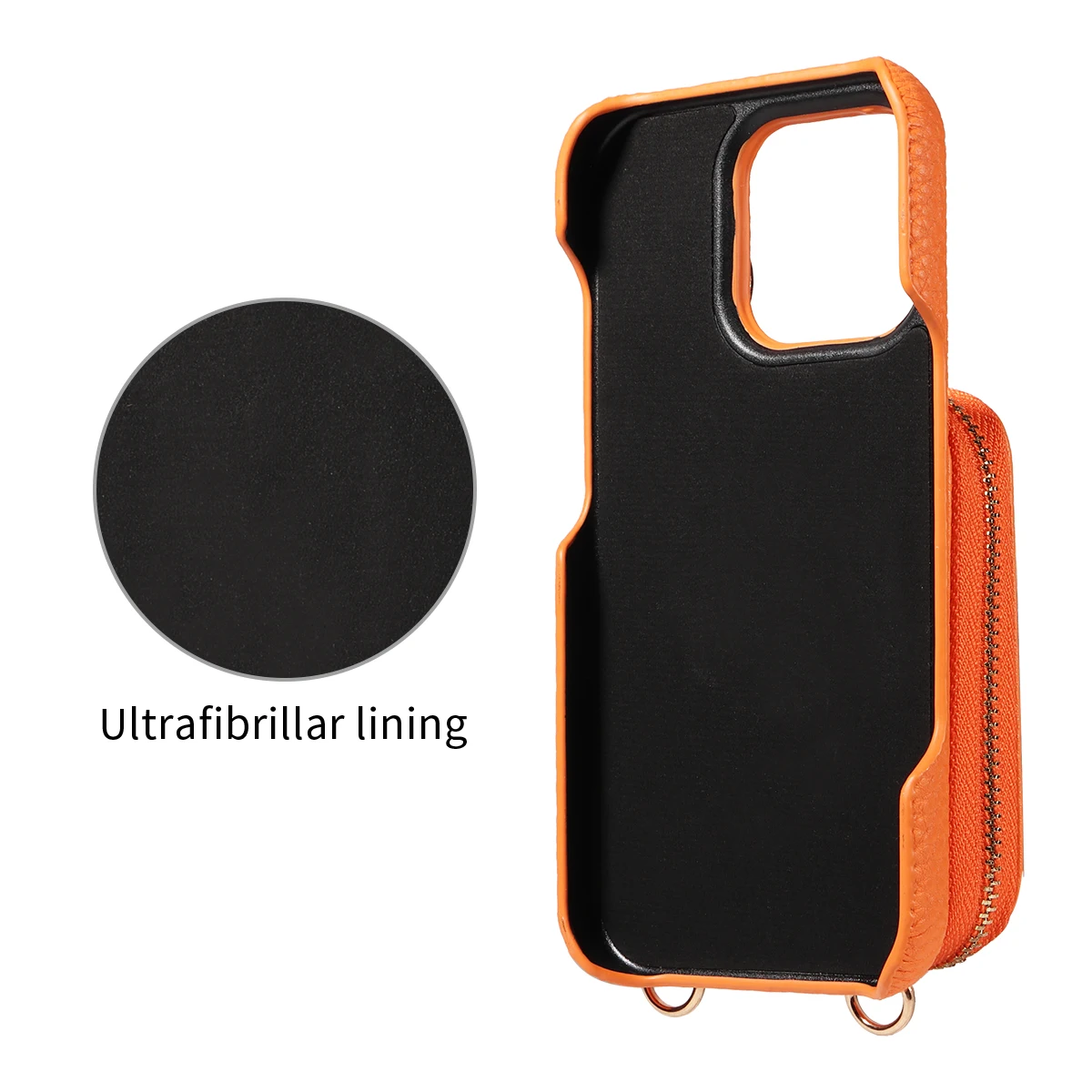 Leather Multifunctional Phone Case with Lanyard, Stand, Zipper, and Wallet
