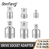 Onnfang Socket Adapter Drive Head Ratchet Wrench 1/2 3/8 1/4 CR-V Chrome Vanadium Steel for Car Bicycle Garage Home Repair Tools 1