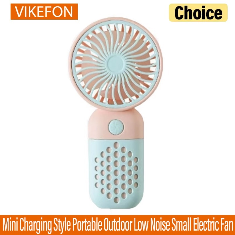 Lovely Handheld Fan Simple Mini Charging Style Portable Outdoor Low Noise Small Electric Fan for Office Outdoor Travel Bedroom