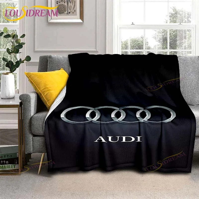 Sports Car A-Audi Flannel Blanket Throw Blanket For Living Room Bedroom Bed Sofa Picnic Kids Picnic Blanket Birthday