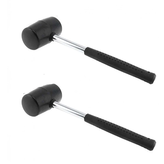 WUTA Leather Mallet Hammer Cobbler Hammer Carbon Steel Double Head Smooth  Chasing Hammer for Professional Leather Maul Tools