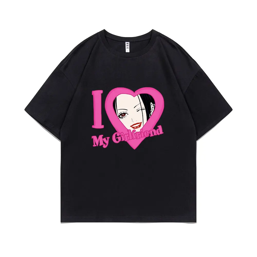 

I Love My Boyfriend Oosaki Nana Graphic T-shirt Men Women Classic Vintage T Shirts Unisex Manga Casual Pure Cotton O-neck Tshirt