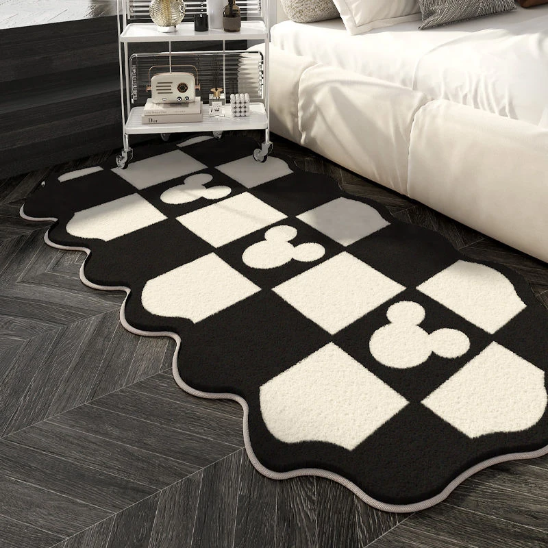 Mickey Mouse Disney Cushion Anime Carpet Bathroom Non-slip Mat Kawaii Faux Cashmere Absorbent Carpets Living Room Bathroom Mat 4