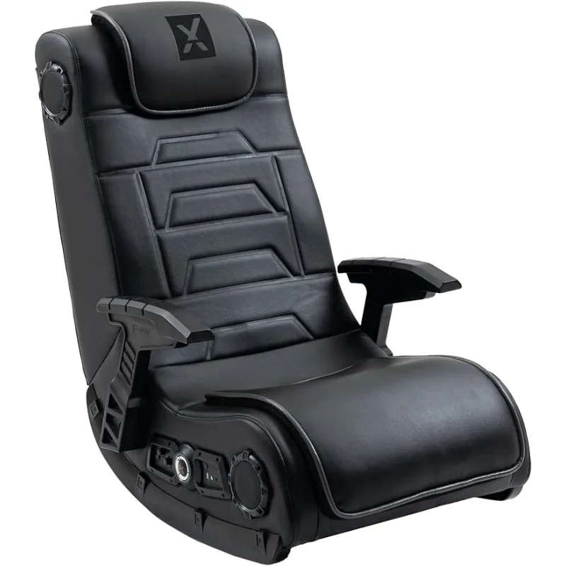 

Напольный игровой стул X Rocker XL, подходит для всех основных игровых консолей, смарт-устройств, с сабвуфером, динамиками на подголовнике