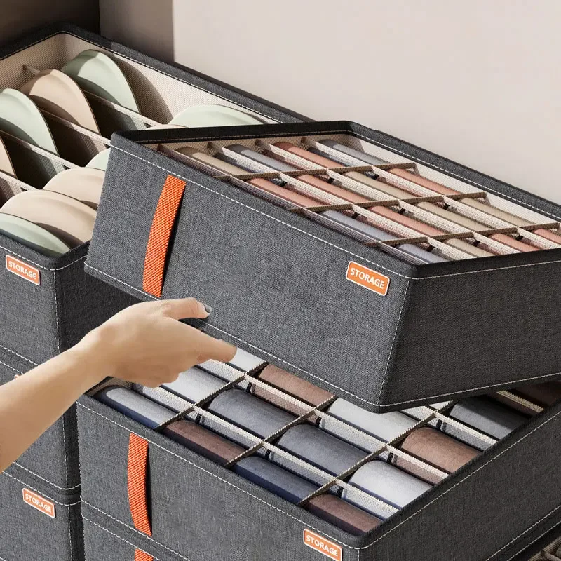 Armadietto per camera da letto Cassetto Organizzatore di biancheria intima Calzini Reggiseno Scatole portaoggetti per abbigliamento Armadio Organizzatore di vestiti Pantaloni Calzini Organizzatore - immagine 2