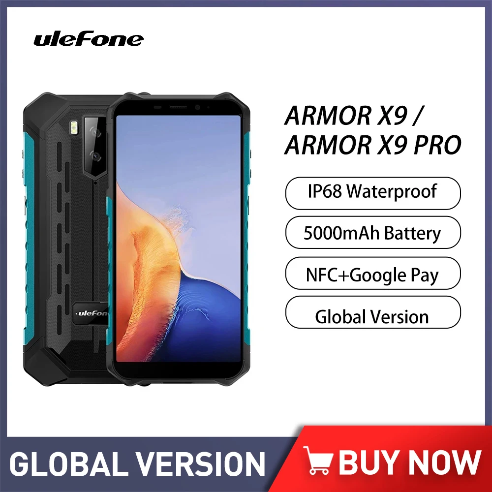 Ulefone Armor X9 / X9 Pro Rugged Phones Smartphone Octa-Core Da 5.5 Pollici Android 11 Cellulare Impermeabile 5000Mah Nfc Cellulari