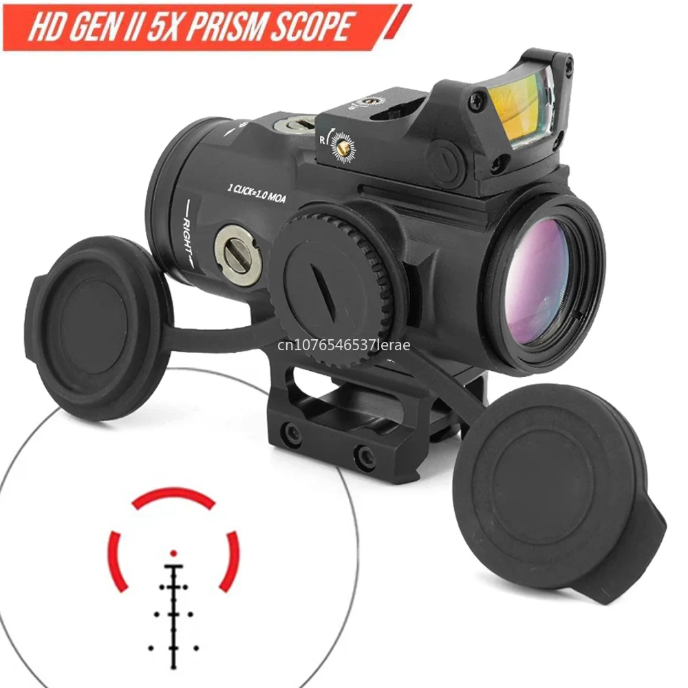 Vector Optics Paragon 1X18 Mini Prism Rifle Scope With Red