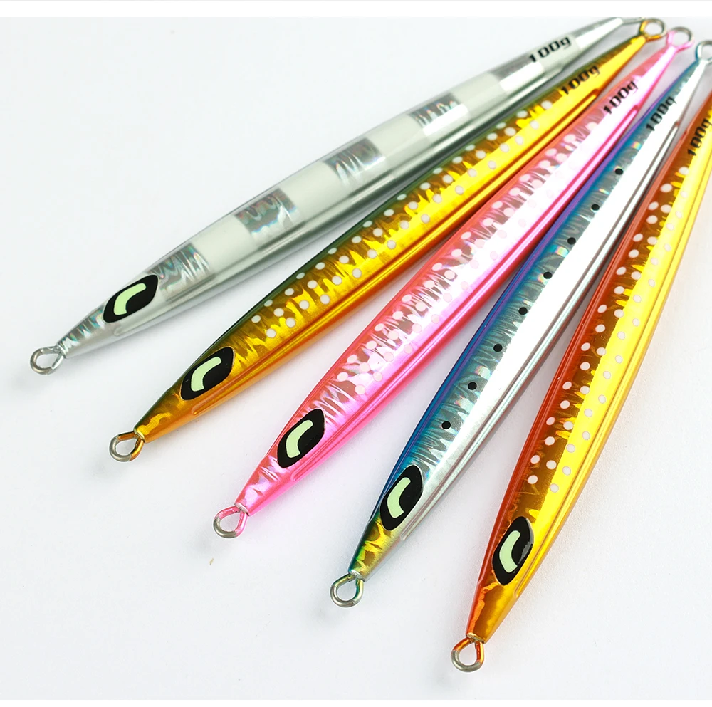 JIGGING PRO Pebble Stick Metall-Jig 100g 150g 200g 250g 300g Tiefsee Schnell Sinkender Leuchtender Boot-Angelköder für Salzwasser-Jigging – Detail 9
