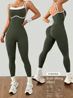 Women's Quick-Dry Fitness Yoga Bodysuit Tight Outdoor Sports One-Piece Comfortable Yoga Top for Active Wear - Image 6