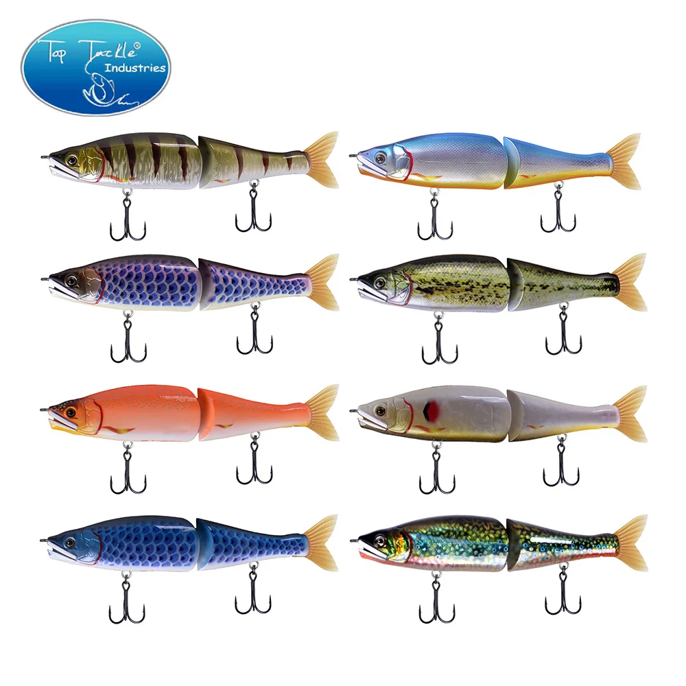 CFLURE Fisnhing señuelo Swimbait flotante de hundimiento lento, cebos articulados para pesca de lubina grande, señuelos deslizantes para Lucio, perca de Musky, 220mm