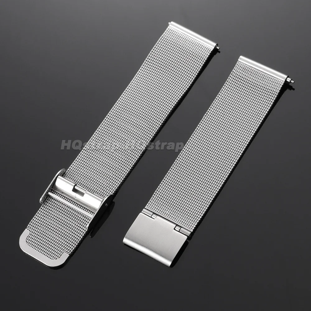 Sleek Stainless Steel Mesh Watch Strap - Modern Milanese Loop Bracelet