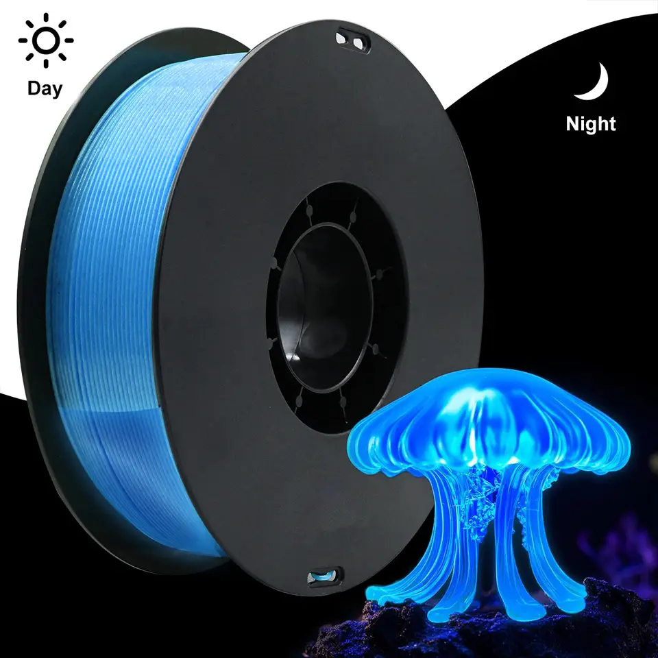 DIY Christmas Gift, 1.75mm PLA Luminous 3D Printer Filament, 200g(0.44L）Spool, Glow in the Dark, for Most FDM Printers image 8