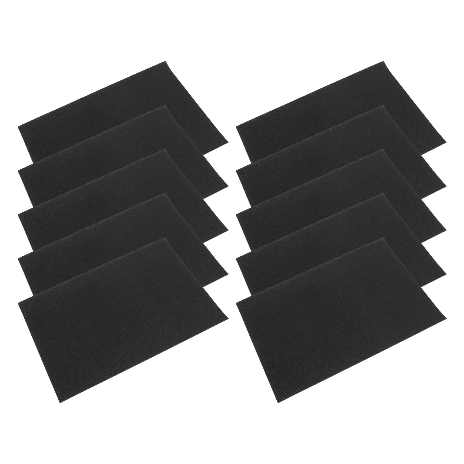 어린이를위한 10Pcs 다목적 검은 색 사포 시트 모래 그림 예술 오일 파스텔 그리기 낙서 공예 프로젝트 스케치