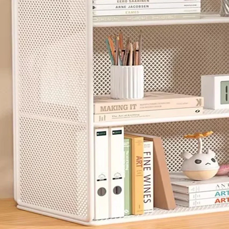 Desk Organizer Magazine Holder Vintage Iron Multilayer Bookcase Shelf Household Revistero Metal Furniture Offices