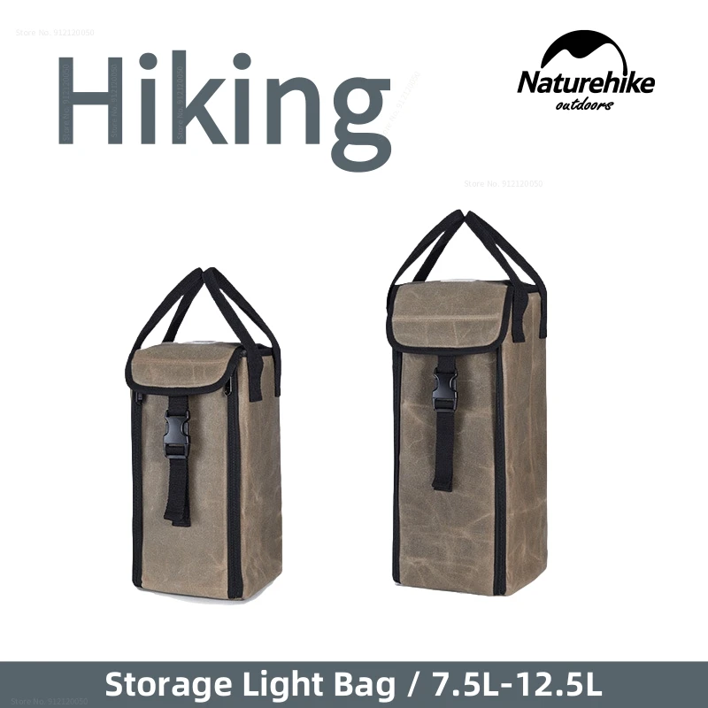 

Naturehike Холст хранения легкий пакет наружный портативный анти -splash большой открывающий молния легкий пакет масла воск холст кемпинг легкий мешок хранения