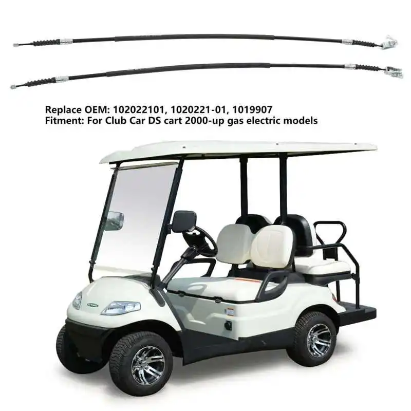 42in Driver Passenger Side Brake Cable 10101 for Club Car DS Cart Gas Electric Models 2000‑up