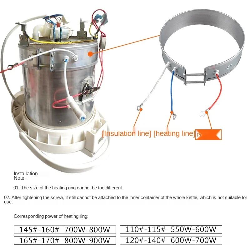 150/155/160/165mm/170mm 220V 750W Thin Band Heater Element for Household Electrical Appliances