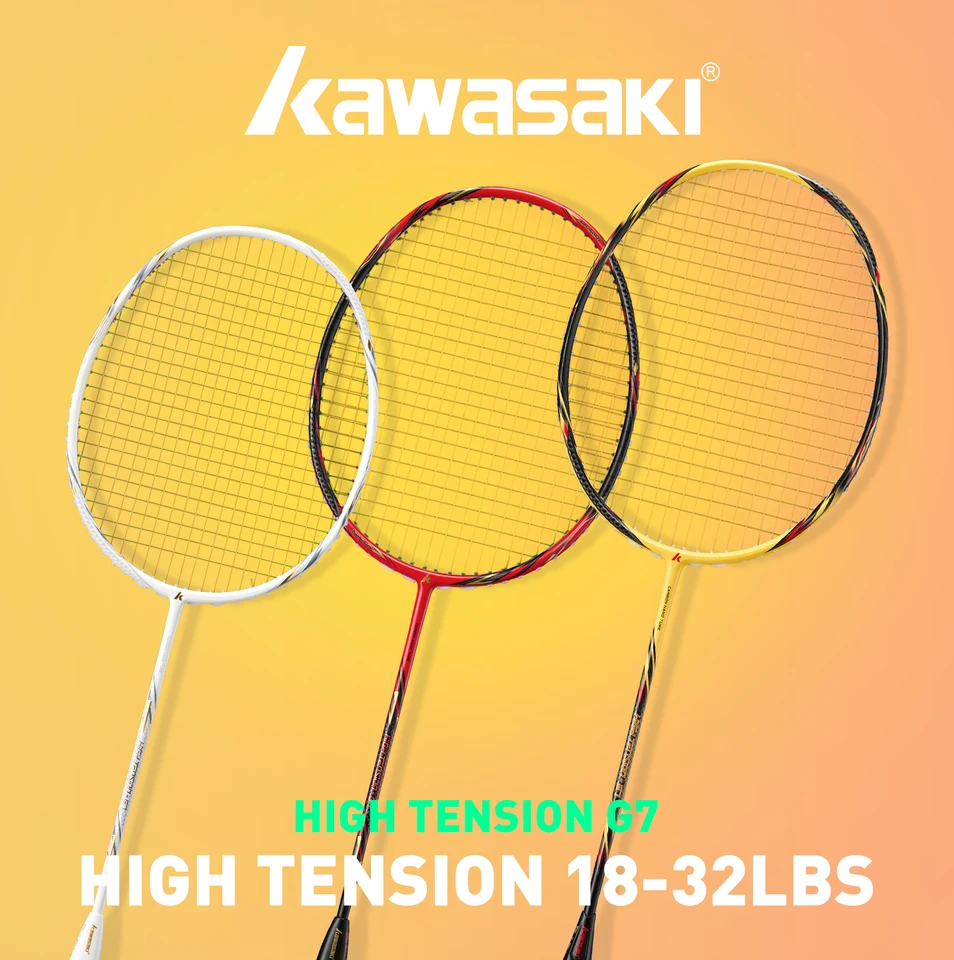 Kawasaki High Tension G7 Badminton Racket Full Carbon Fiber 5U 78