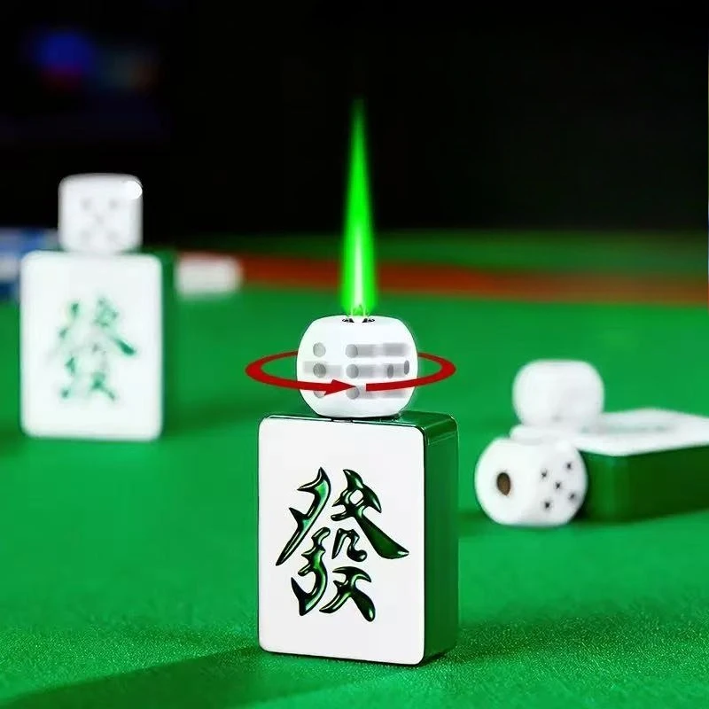 2026 dados giratorios mahjong diseño estereoscópico a prueba de viento llama roja encendedor de gas butano encendido desplegable encendedores divertidos al aire libre 2026 dados giratorios Mahjong diseño estereoscópico a prueba de viento llama roja encendedor de Gas butano encendido desplegable encendedores divertidos al aire libre 2