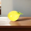 Glass Lemon Vase for Home Decoration Artistic Fruit Shaped Flower Vase Mini Glass Decor Vase for Kitchen Dining Room Flower Arra 2