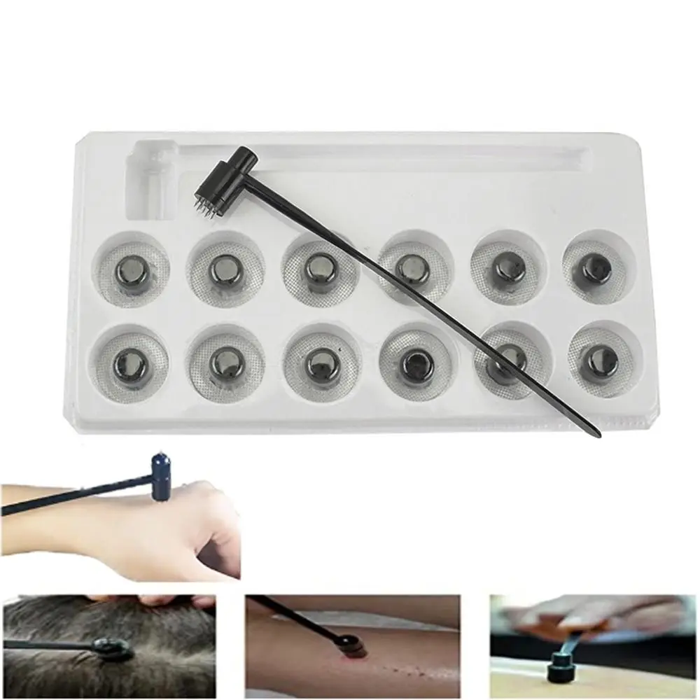Plum Blossom Shaped Blood Hammer for Home Use Dermal Needle Bloodletting Needle 7 Star Needle Seven Star Needle Set for Beauty