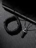 3PCs Fashion Business Casual Men's Belt Quartz Watch with PU Leather Woven Bracelet Necklace Combination Set 3