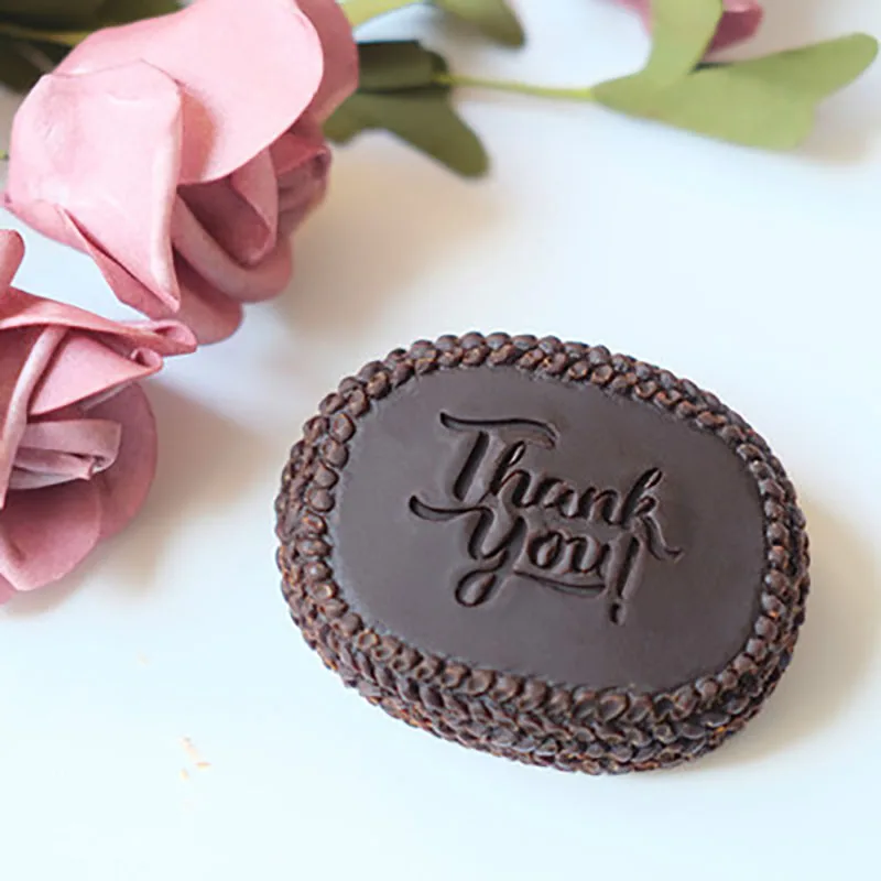 Handmade Resin Soap Stamp, Stamp Chapter Mold, Personalized Custom Made, Acrylic Mini Seal, Thank You Letter Pattern, Gift
