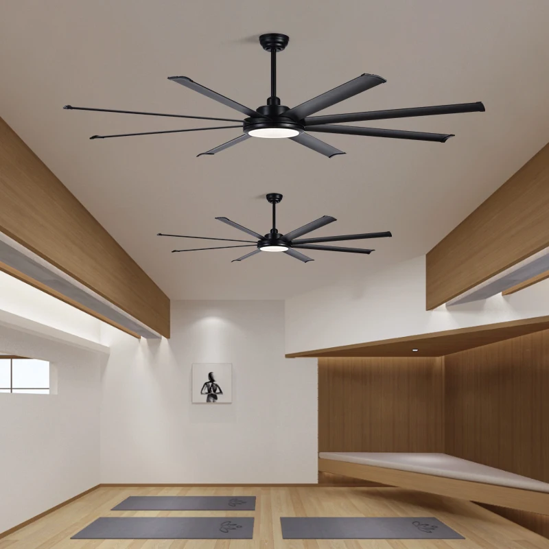 80 Inch Industrial Ceiling Fans With Lights Indoor/Outdoor Ceiling Fan with Remote Control Noiseless for Patio Porch Garage