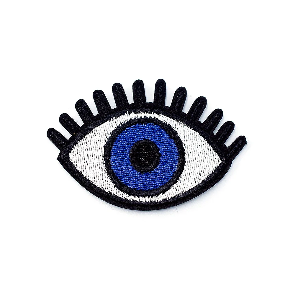 Toppe Termoadesive Occhi 9x9 Cm – Patch Ricamata Per Jeans E Stoffa, Applicazioni Cucito O Stiro, 1 Pezzo