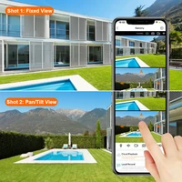 Caméra Wifi PTZ 8MP 4K avec double objectif, double écran, détection humaine AI, caméra IP de sécurité CCTV extérieure sans fil 3