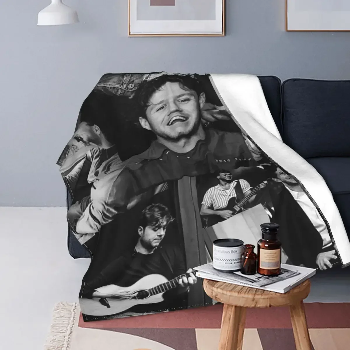 Niall Horan Plaid Blanket Flannel Print for Girls Boys Children's Kids Adult Gift Soft Throw Blankets for Bedding Car Rug Piece 2