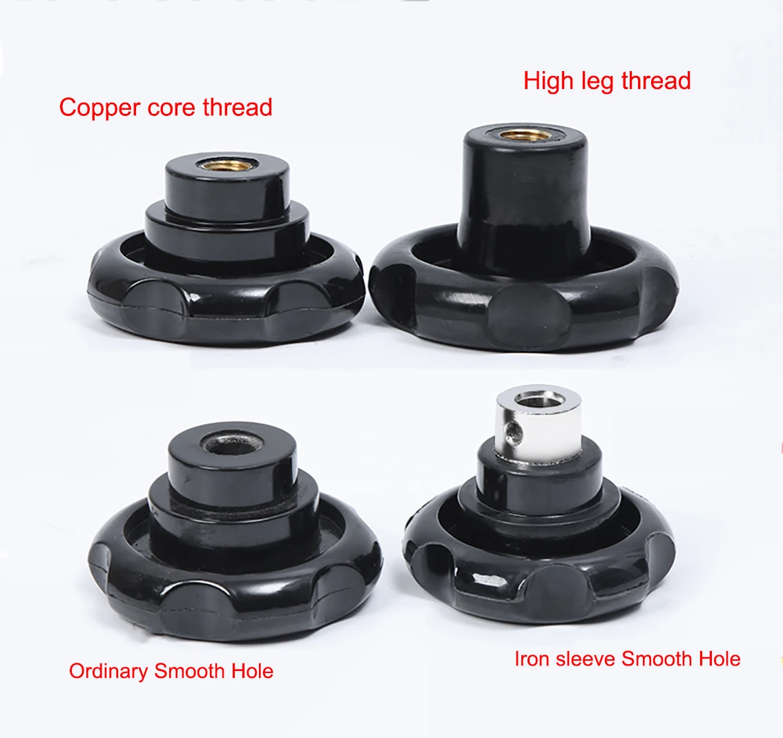 1Pcs Bakelite Round Corrugated Handwheel M8-M12 Machine Tool Handle Six-Star Wave Wheel Hand Tighten Nuts CNC 3D Printer