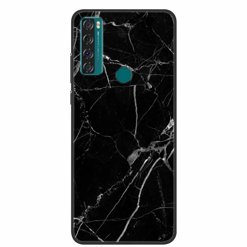 phone dry bag For TCL 20 SE Case Shockproof Soft Silicone Marble Phone Cover for TCL 20 SE Case 20se TPU Funda Painted Cartoon 6.82 inch Capa best waterproof phone pouch Cases & Covers