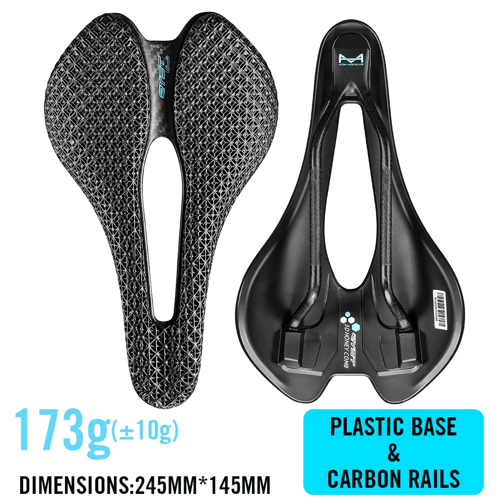 Ultralight 3D Printed Carbon Bicycle Saddle with EVA Padding – Optimal Comfort for MTB, Gravel, and Road Cycling