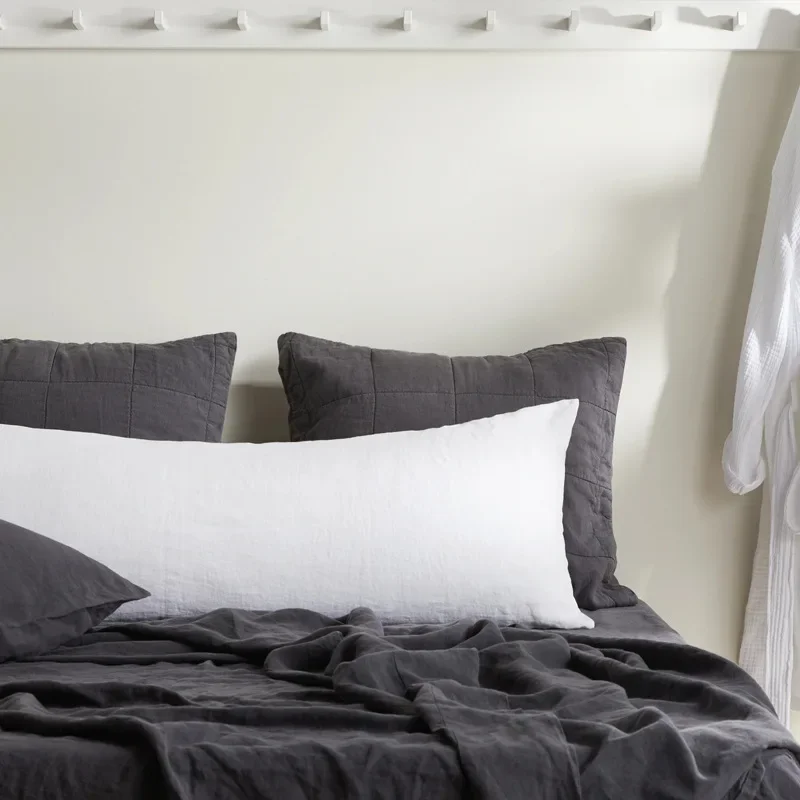 Double Long Pillowcase 100% Pure Linen Pillow Case Euro Sham for Bed,Custom Size Envelope Cushion Cover Antibacterial Anti-mite 5